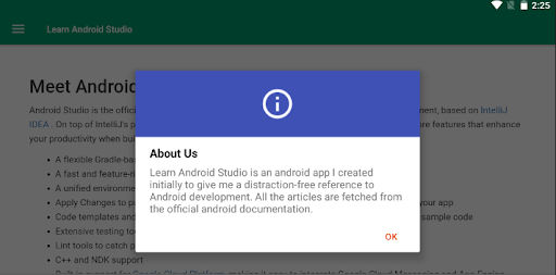 Screenshot of Learn Android Studio Offline