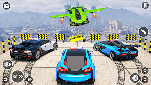 Flying Car Robot Shooting Game Screen 2