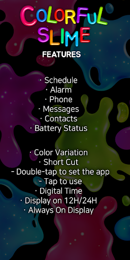 Android application Colorful Slime_Watchface screenshort