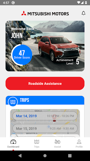 Android application Mitsubishi Motors Road Assist+ screenshort