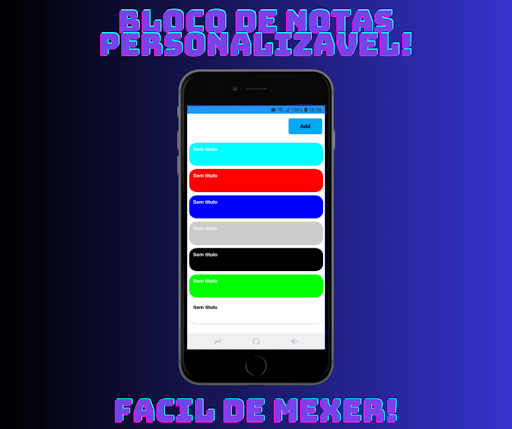 Android application Bloco de Notas Simples screenshort