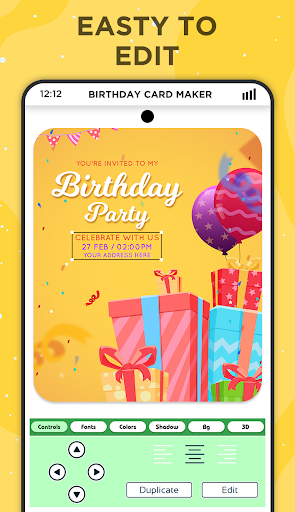 Birthday invitation card maker Screen 3