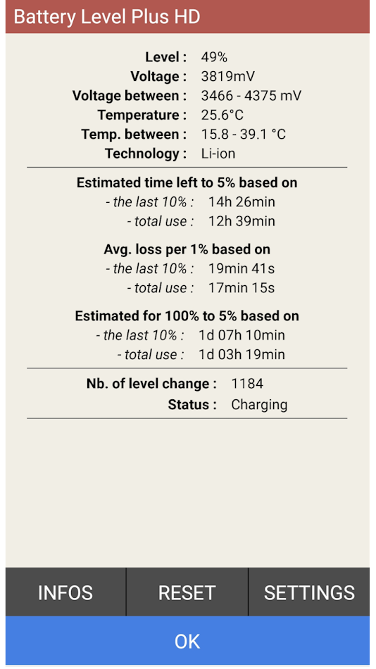 #2. Battery HD Level Widget PRO (Android) di: Wil Corp. Software