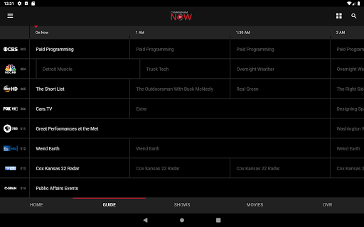 Screenshot of Cunningham TV Now