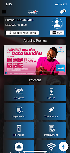 MyMTC Namibia Screen 2