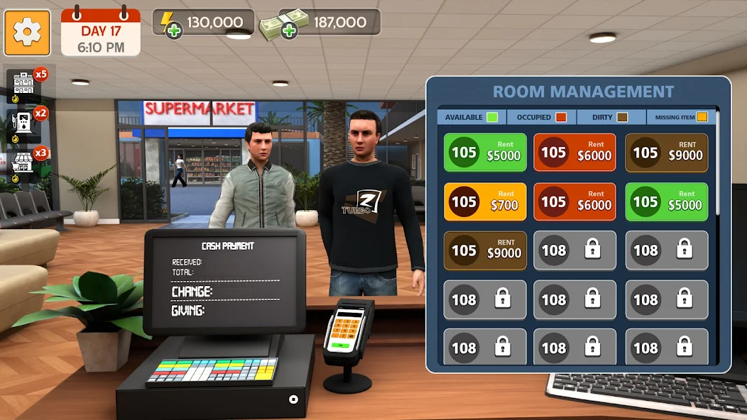 تحميل لعبة Supermarket Motel Simulator مهكرة 2025 للاندرويد