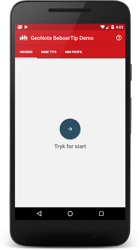 GeoNote BeboerTip Demo Screen 2
