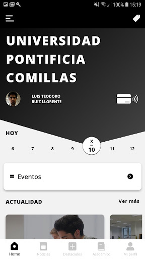 UCOMILLAS App Screen 2