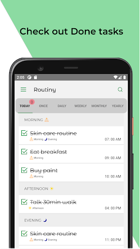 Routiny: Tasks with Reminders Screen 2