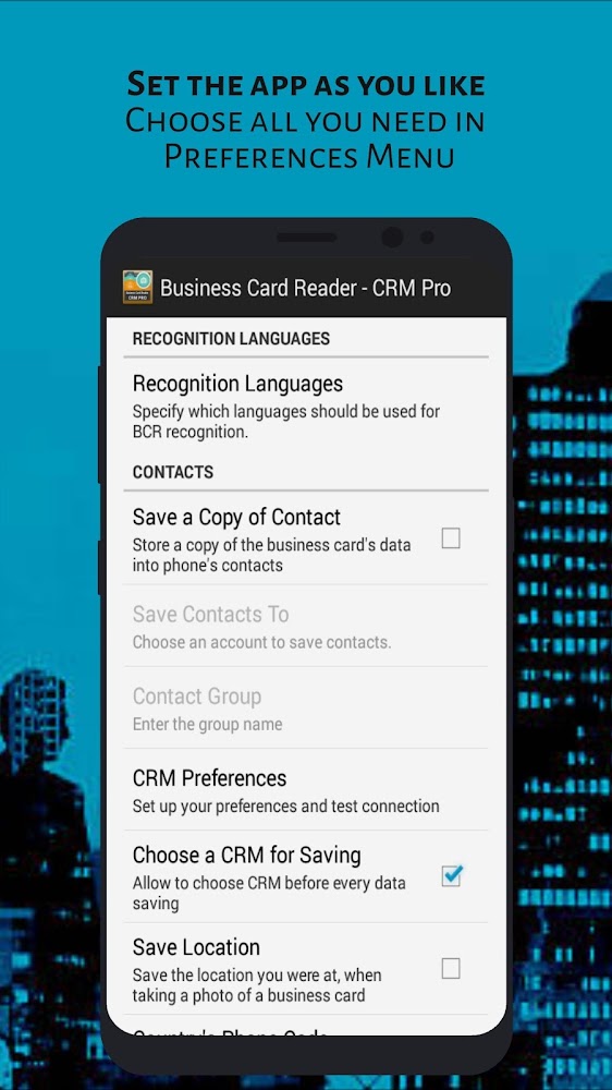 Business Card Reader - CRM Pro