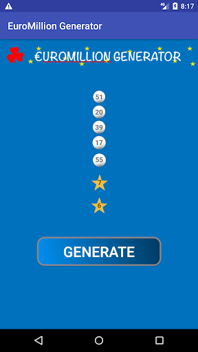 Android application EuroMillions Generator screenshort
