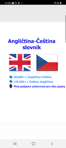 Android application slovnik screenshort