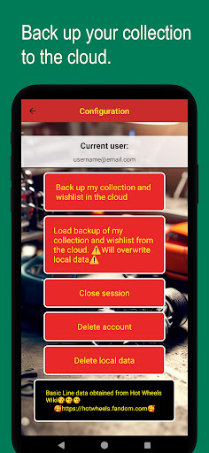 Hot Wheels Collection Screen 3