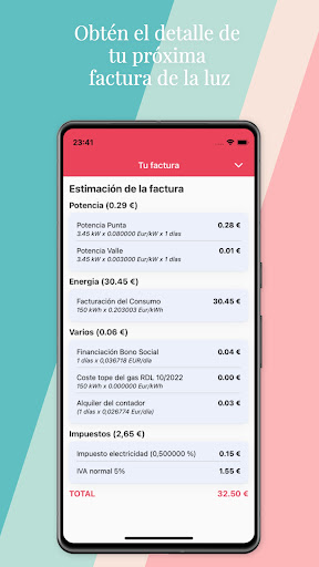 Calculadora Factura de la Luz Screen 2