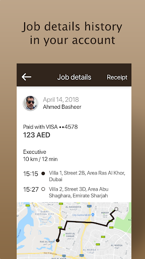 Android application LIMO-DRIVERS screenshort