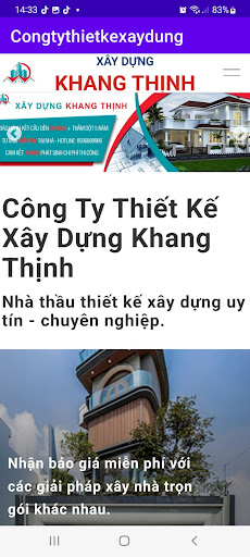 Android application Công Ty Thiết Kế Xây Dựng screenshort