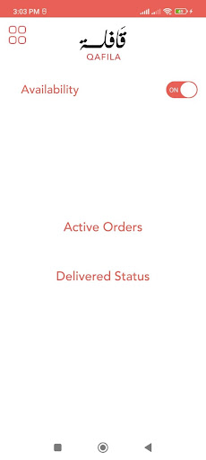 Qafila Driver Screen 2
