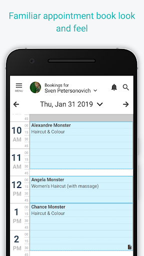 Android application salonMonster screenshort