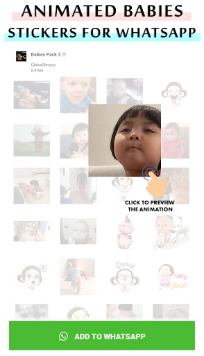 Animated baby WhastApp sticker Screen 3