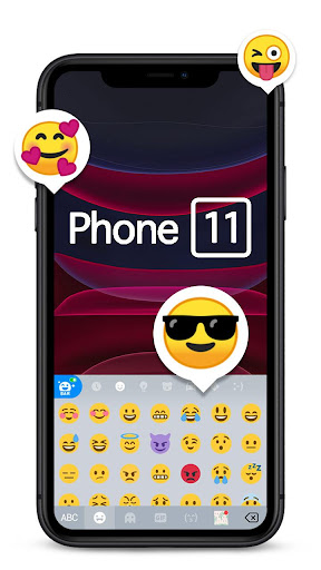 Black Phone 11 Keyboard Theme Screen 3
