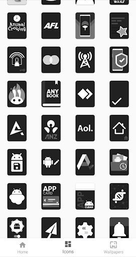 Monotone - Dark Icon Pack Screen 2