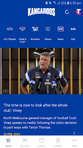 Android application North Melbourne Official App screenshort