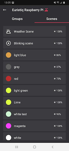 Android application Interact City RGBW screenshort