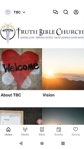 Android application Truth Bible Church screenshort