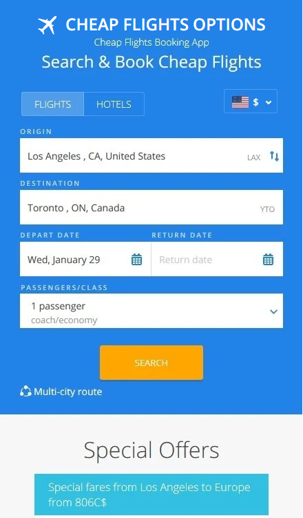Cheap Flights Options - 4.0.0 - (Android)
