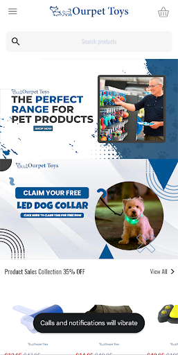 Android application OurPets Toys screenshort