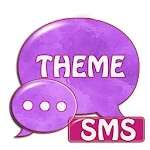 Purple Violet GO Theme SMS Apk