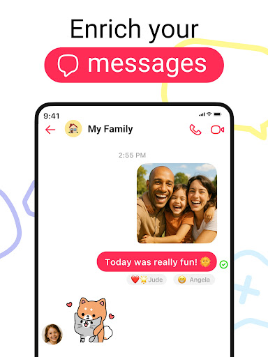 Screenshot of JusTalk Family Messenger