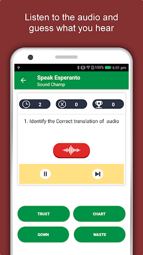 Screenshot of Learn Esperanto Language App