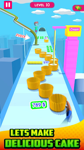 Android application Cupcake Stack 3D: Cupcake Game screenshort