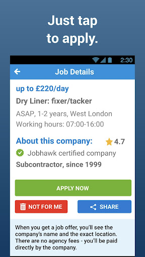 UK Construction Jobs - JOBHAWK Screen 3