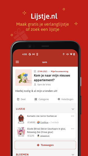 Android application Lijstje.nl screenshort