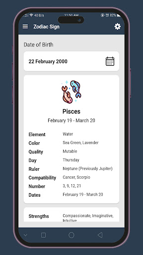 Zodiac Sign Screenshot