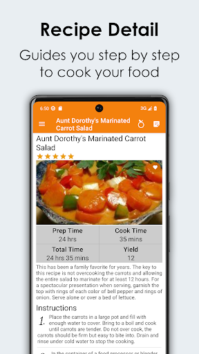 Carrot Recipes Cookbook Screenshot