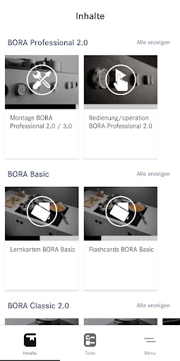 BORA eTraining Screen 2