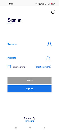Android application Pinpoints screenshort