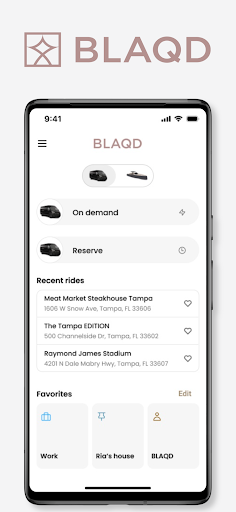 Android application BLAQD screenshort