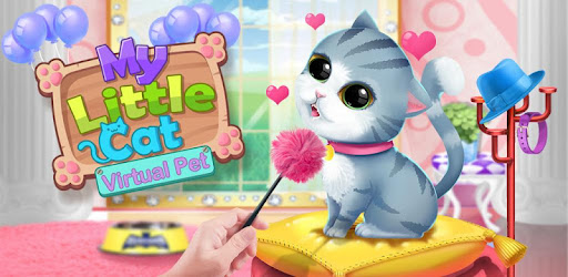 Cat Care Game Online free for Kids,Girls,cute kitty virtual pet games for  mobile Android Phone,tablet play