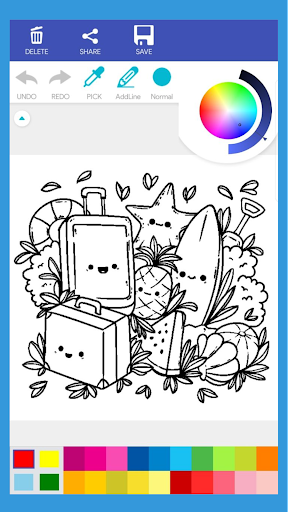 Kawaii Cute Coloring Book Screen 3
