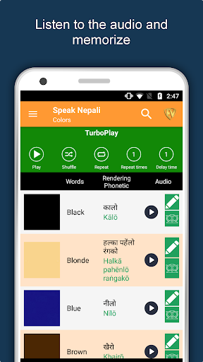 Learn Nepali Language Offline Screen 2