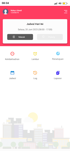 Android application HADIR screenshort