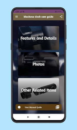 Android application blackvue dash cam guide screenshort