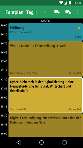 Android application FIfFKon 2018 Programm screenshort