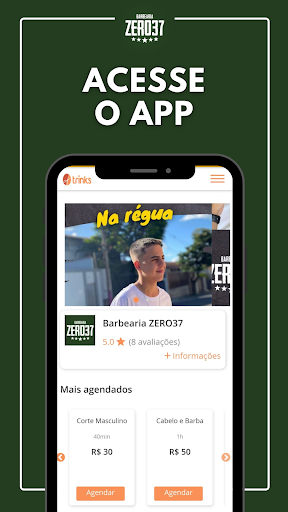 Android application Barbearia ZERO37 screenshort