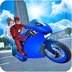 Cover Image of Tải xuống Superhero Bike Taxi Game - Mot  APK