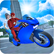 Superhero Bike Taxi Game - Moto Rider 2K20